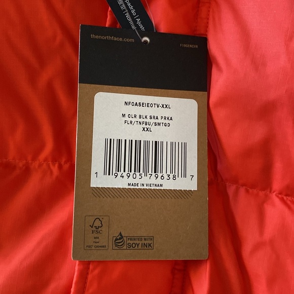 NWT The North Face Color Block Sierra Parka Down Insulated Jacket Size XXL - Picture 7 of 12